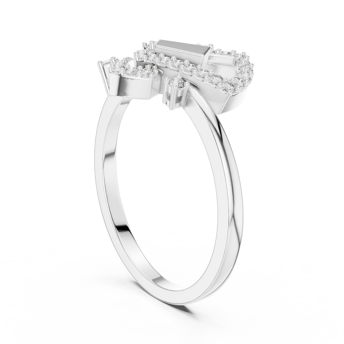 Geometric Sparkle Diamond Ring