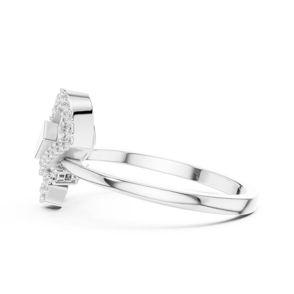 Geometric Sparkle Diamond Ring
