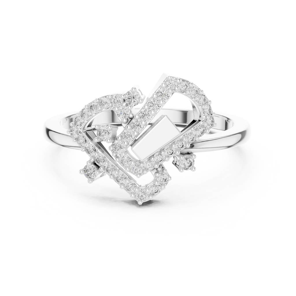 Geometric Sparkle Diamond Ring