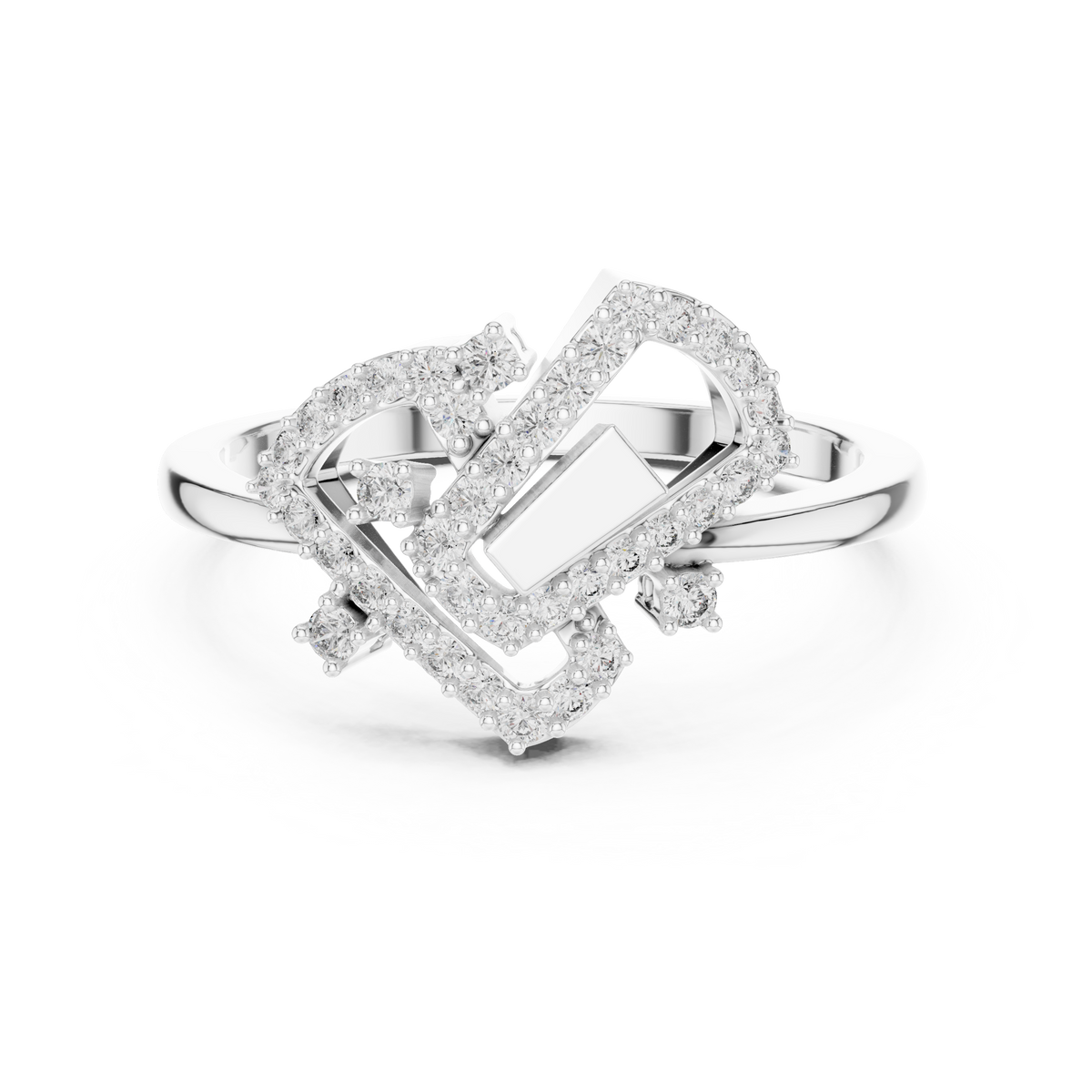 Geometric Sparkle Diamond Ring