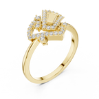 Geometric Sparkle Diamond Ring