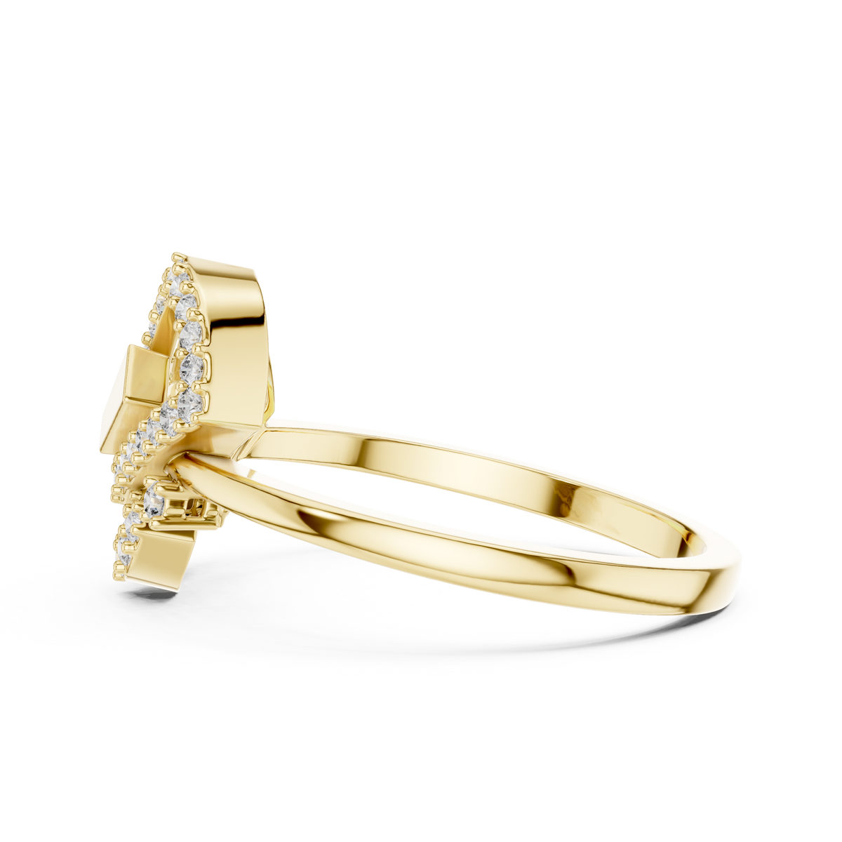 Geometric Sparkle Diamond Ring