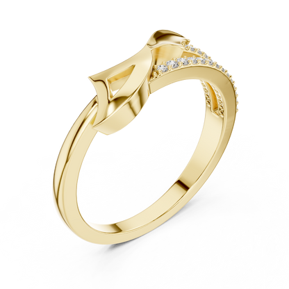 Golden Curve Elegance Ring