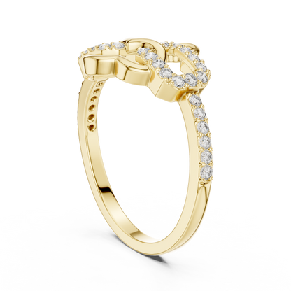 Radiant Love Knot Ring