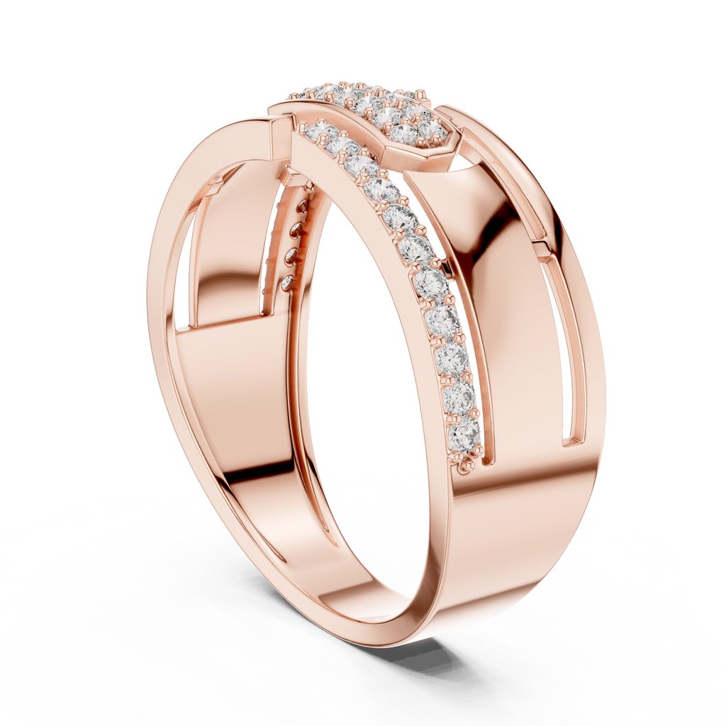 Diamond Gold Ring – Bold Designer Diamond Fashion Ring