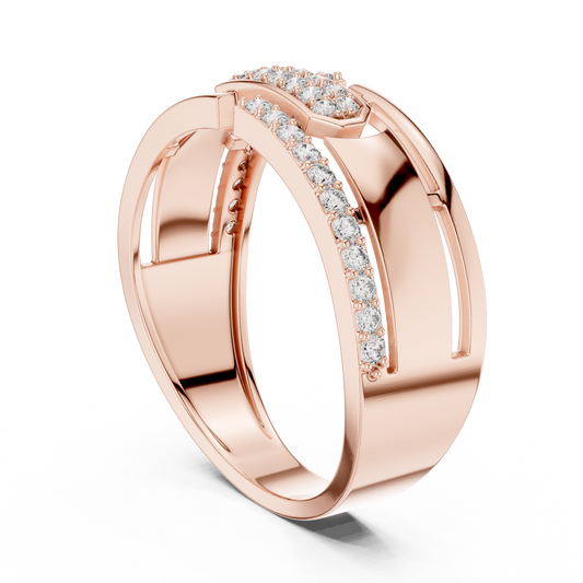 Diamond Gold Ring – Bold Designer Diamond Fashion Ring