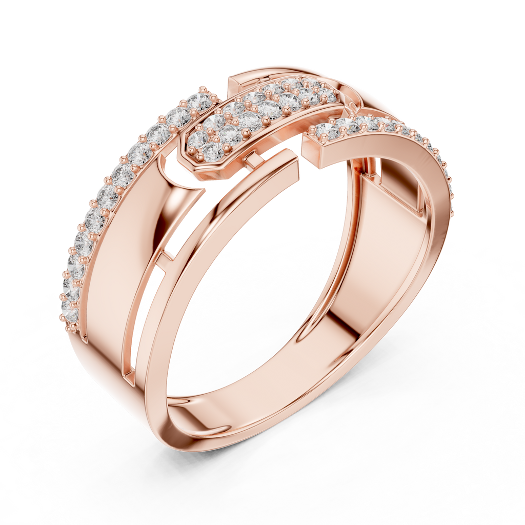 Diamond Gold Ring – Bold Designer Diamond Fashion Ring