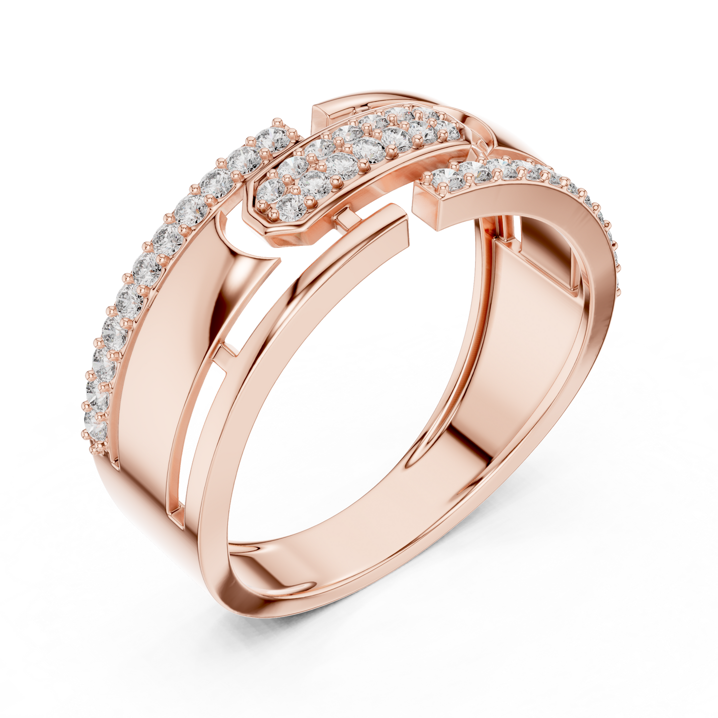 Diamond Gold Ring – Bold Designer Diamond Fashion Ring