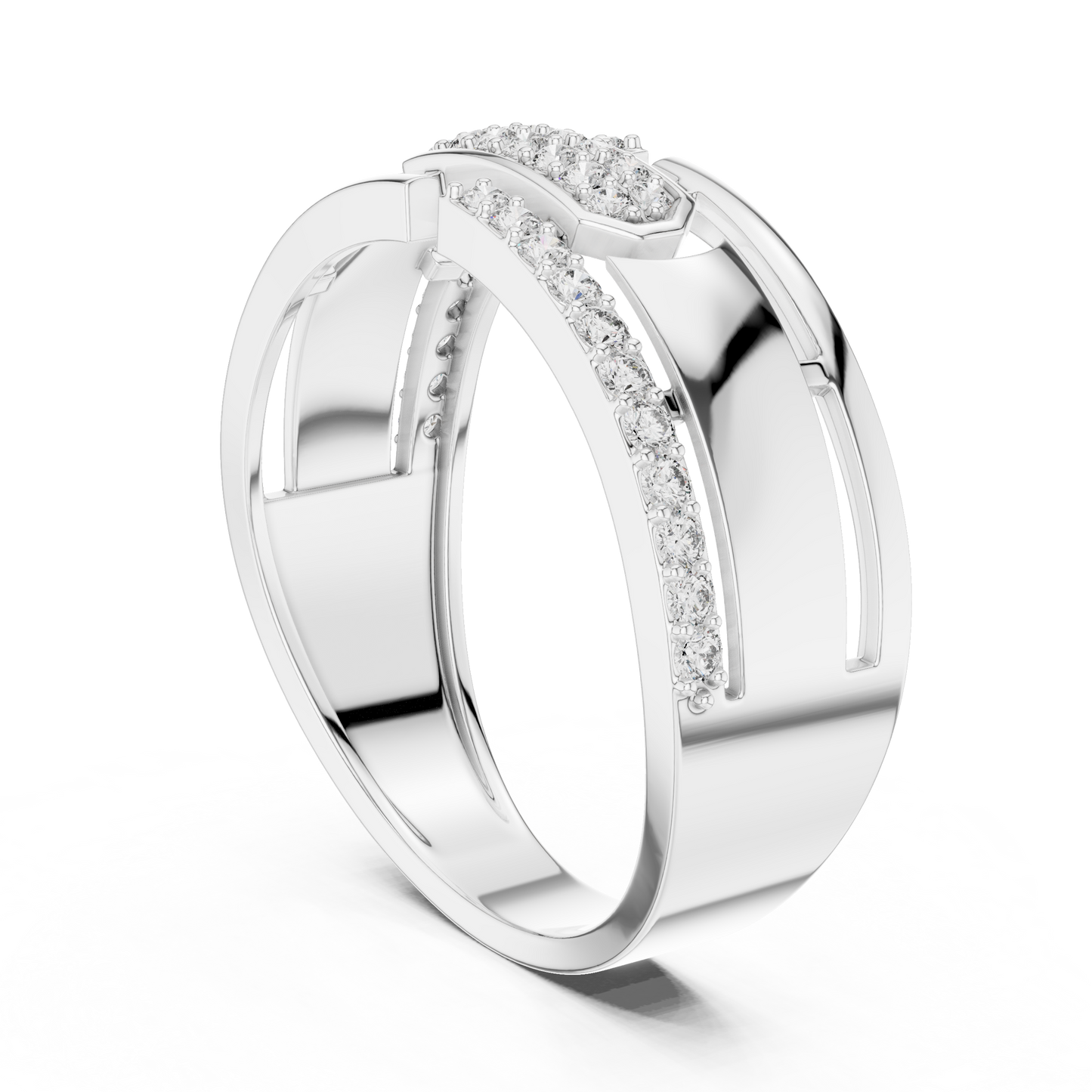 Diamond Gold Ring – Bold Designer Diamond Fashion Ring