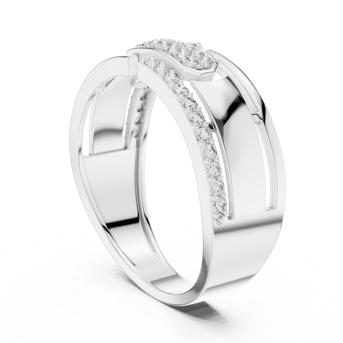 Diamond Gold Ring – Bold Designer Diamond Fashion Ring