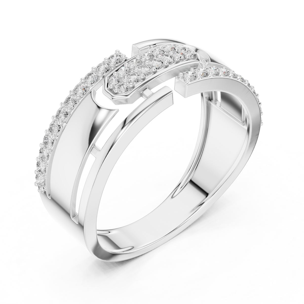 Diamond Gold Ring – Bold Designer Diamond Fashion Ring