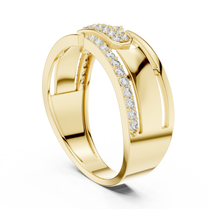 Diamond Gold Ring – Bold Designer Diamond Fashion Ring