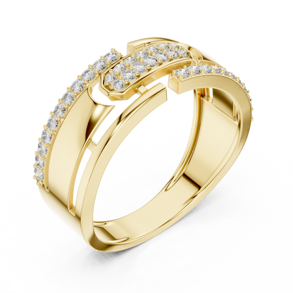 Diamond Gold Ring – Bold Designer Diamond Fashion Ring