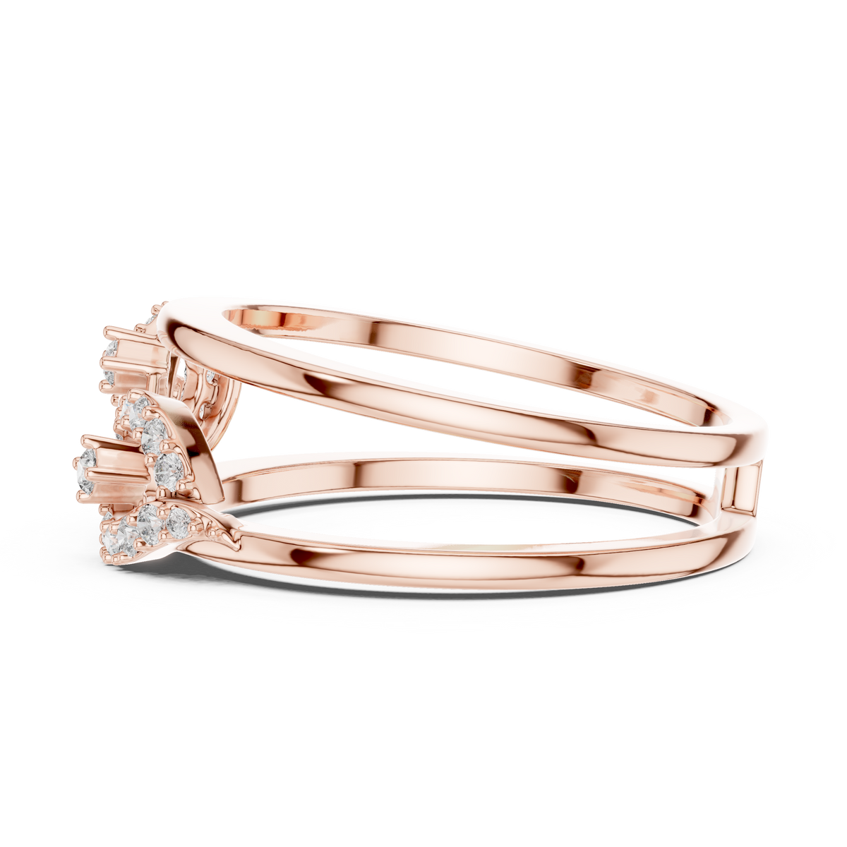 Double Band Infinity Diamond Ring