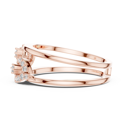 Double Band Infinity Diamond Ring