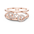 Double Band Infinity Diamond Ring