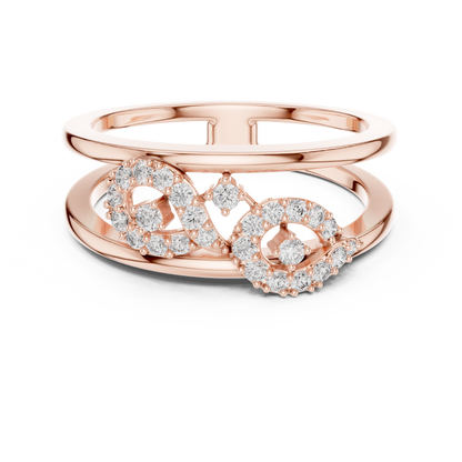 Double Band Infinity Diamond Ring