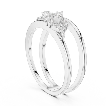 Double Band Infinity Diamond Ring