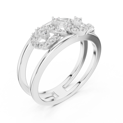 Double Band Infinity Diamond Ring