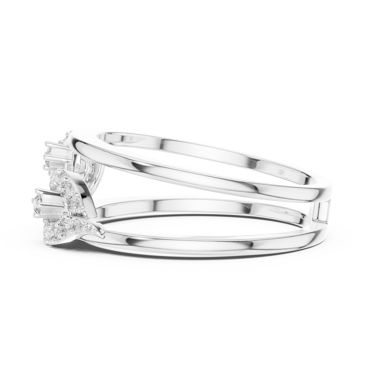 Double Band Infinity Diamond Ring