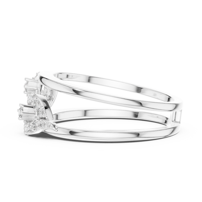Double Band Infinity Diamond Ring