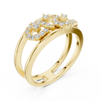 Double Band Infinity Diamond Ring