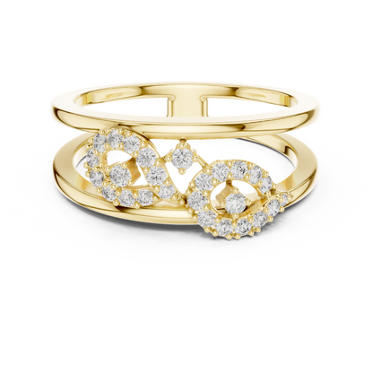 Double Band Infinity Diamond Ring