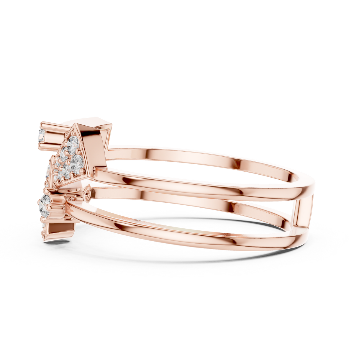Golden Triangle Spark Ring