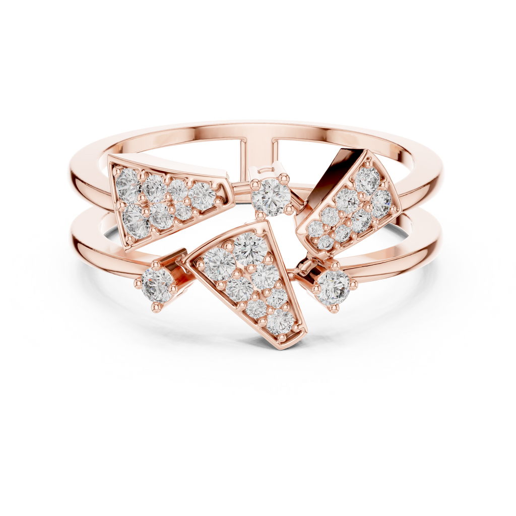 Golden Triangle Spark Ring