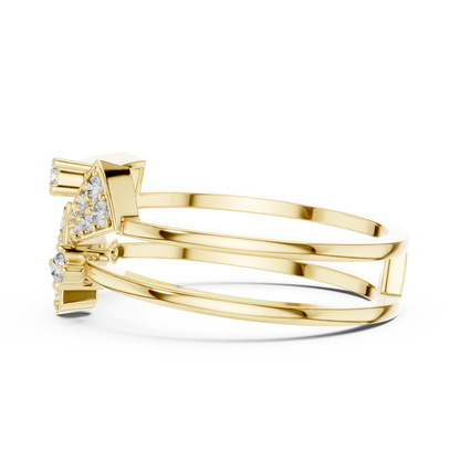 Golden Triangle Spark Ring