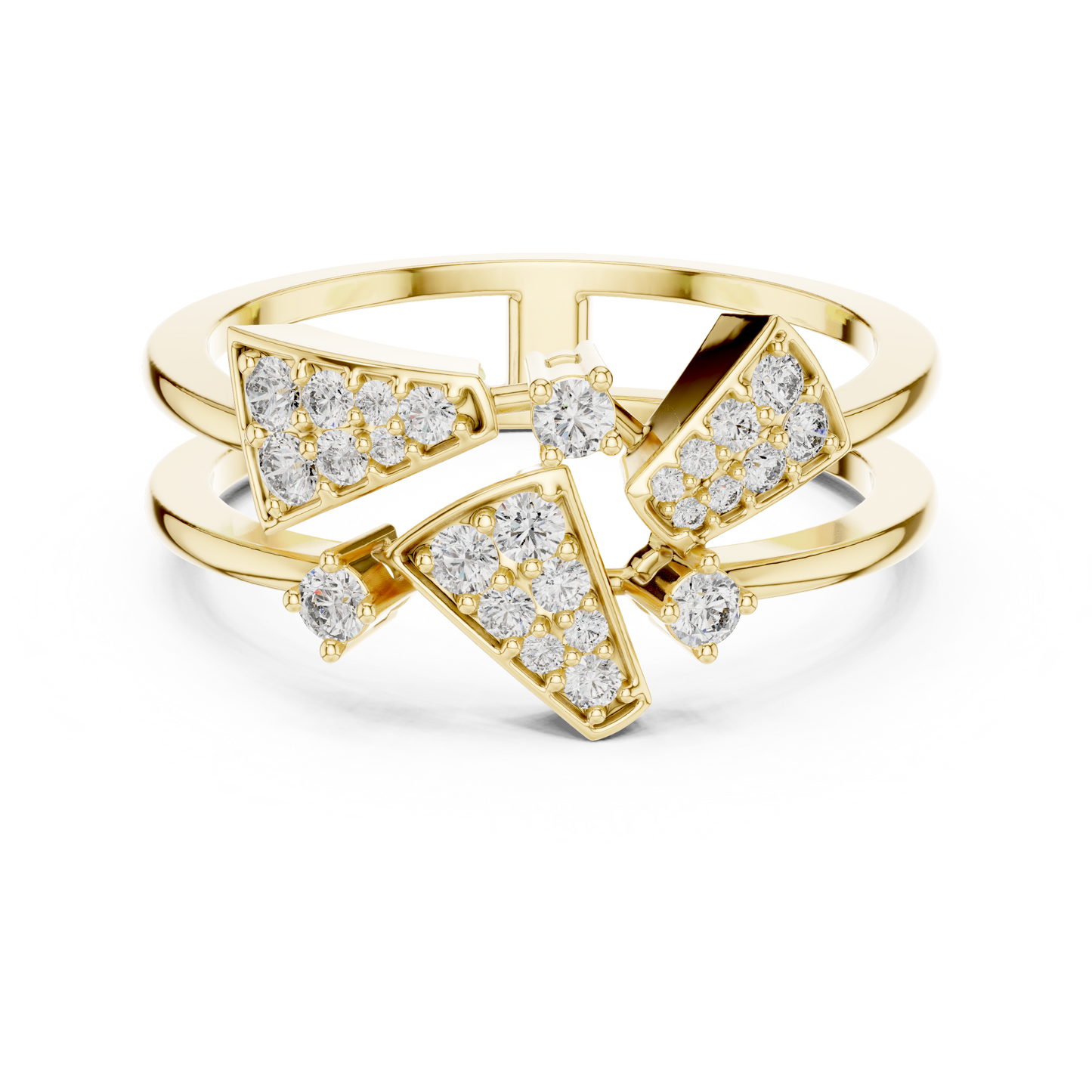 Golden Triangle Spark Ring