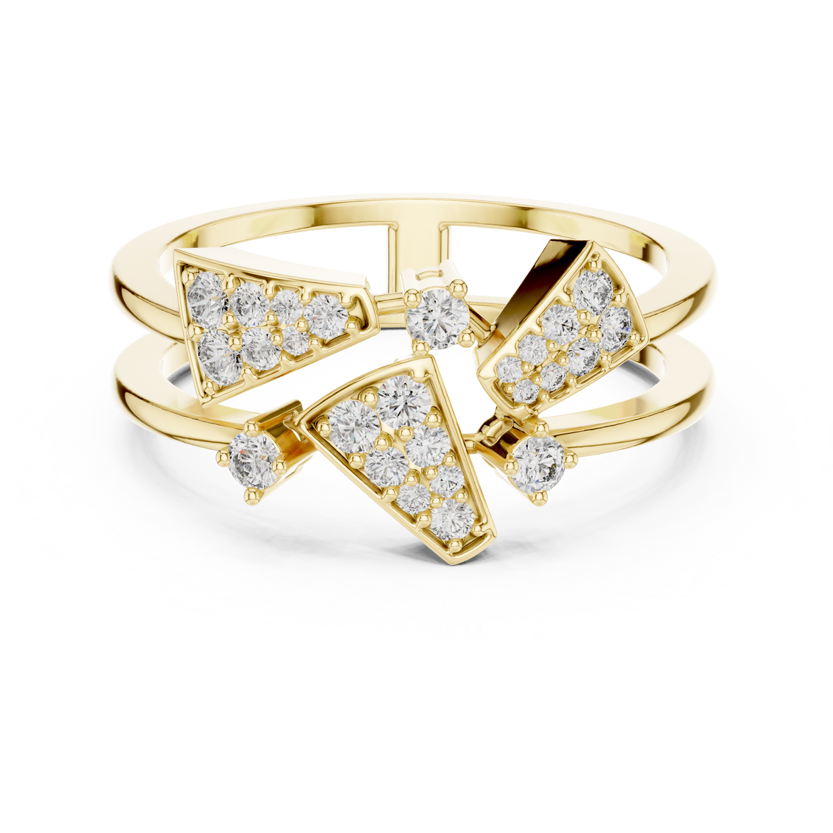 Golden Triangle Spark Ring