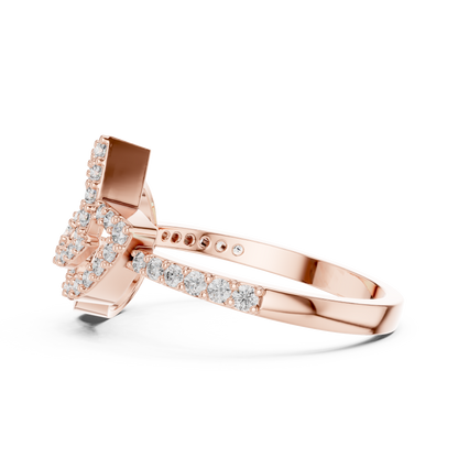 Luxe Orbit Twist Diamond Ring