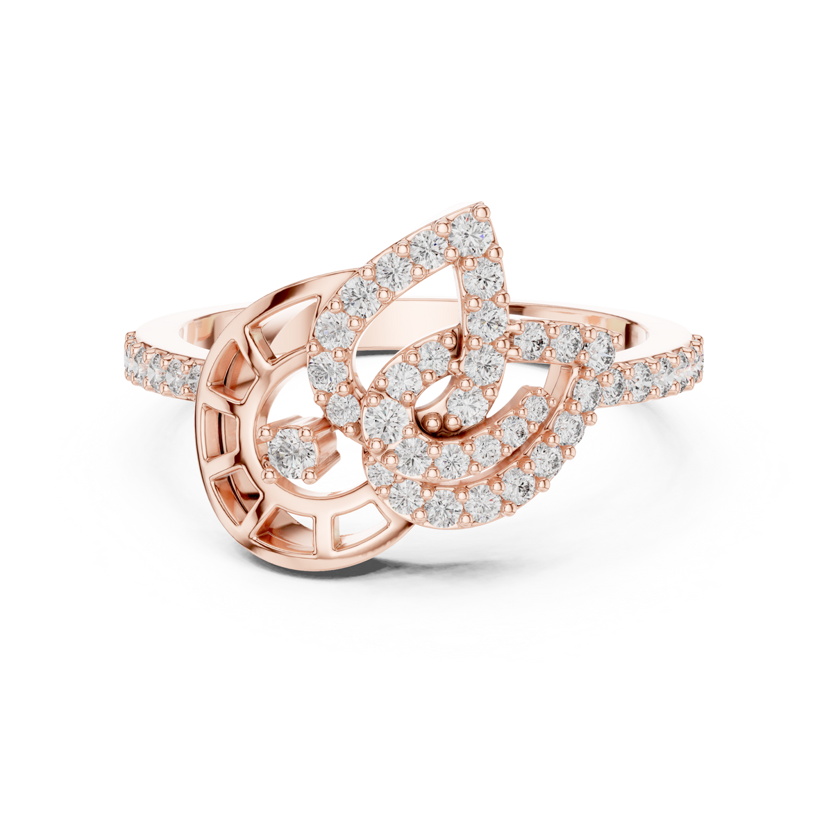Luxe Orbit Twist Diamond Ring