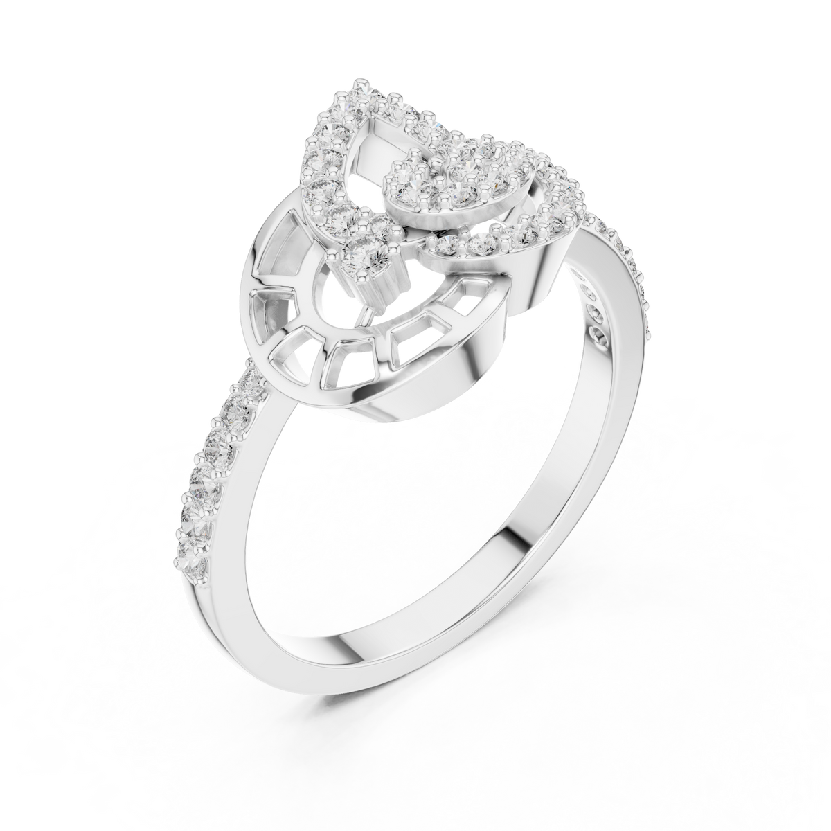 Luxe Orbit Twist Diamond Ring