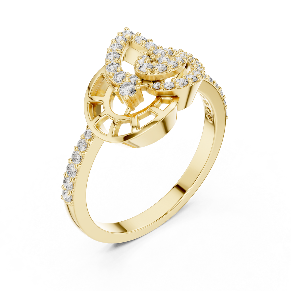 Luxe Orbit Twist Diamond Ring