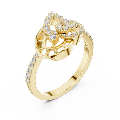 Luxe Orbit Twist Diamond Ring