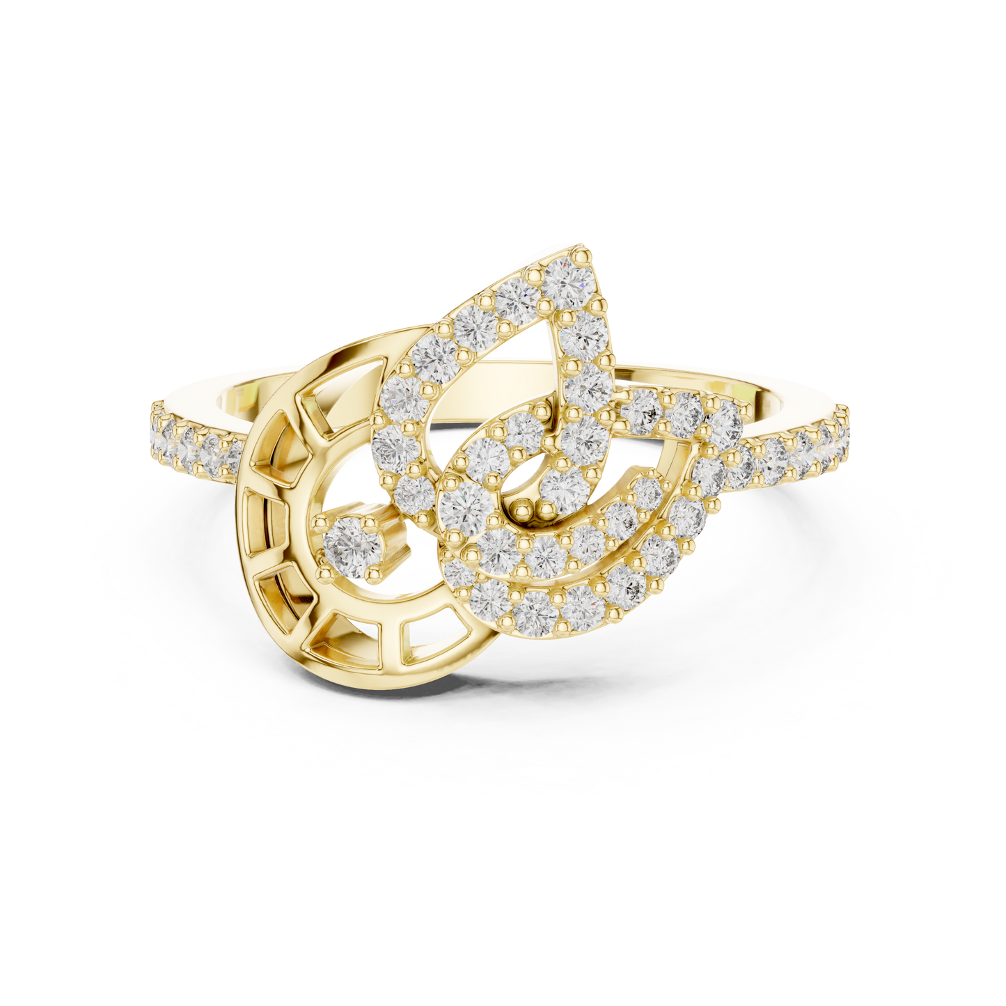 Luxe Orbit Twist Diamond Ring
