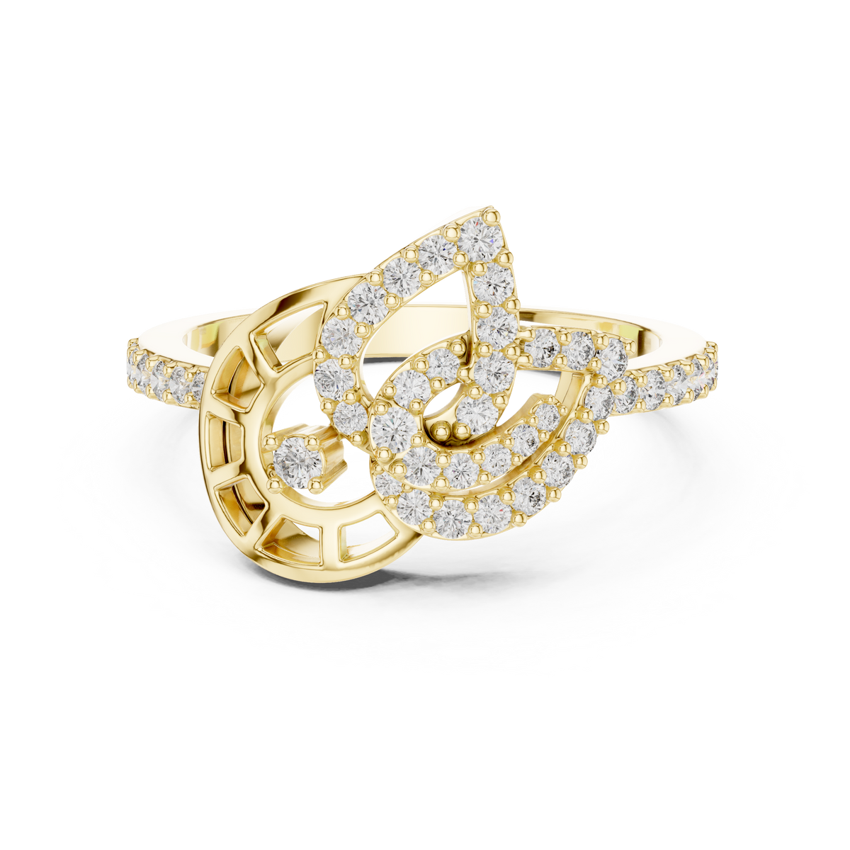 Luxe Orbit Twist Diamond Ring