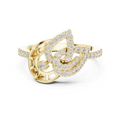 Luxe Orbit Twist Diamond Ring