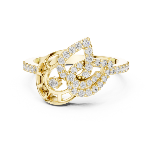 Luxe Orbit Twist Diamond Ring