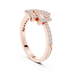 Sharp Curve Diamond Ring