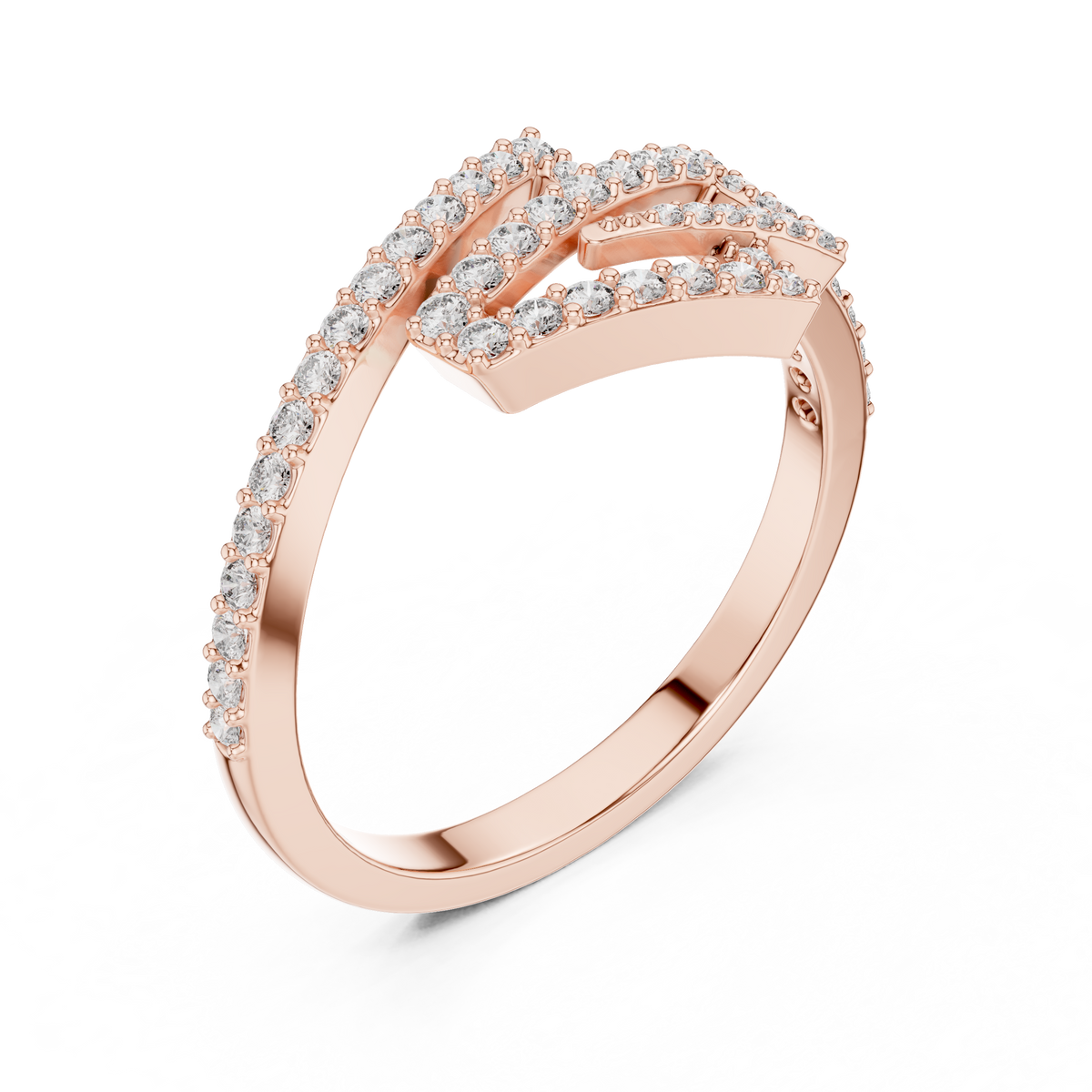Sharp Curve Diamond Ring