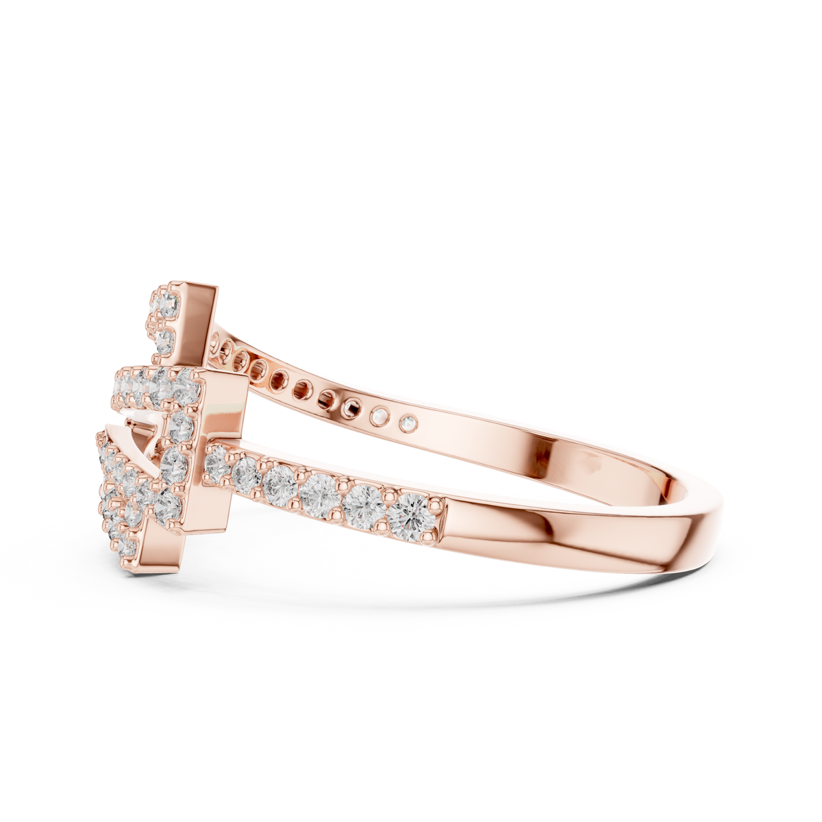 Sharp Curve Diamond Ring