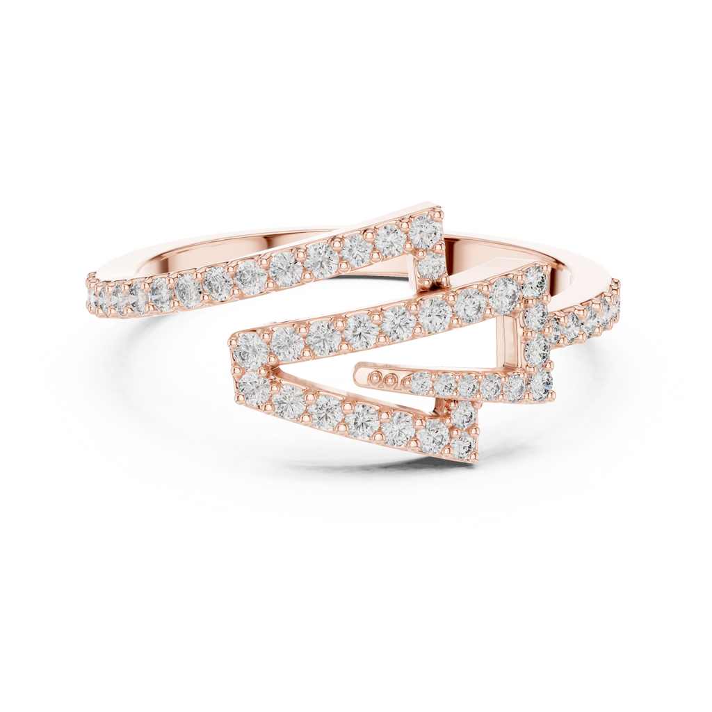 Sharp Curve Diamond Ring