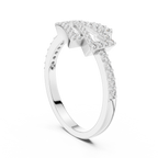 Sharp Curve Diamond Ring