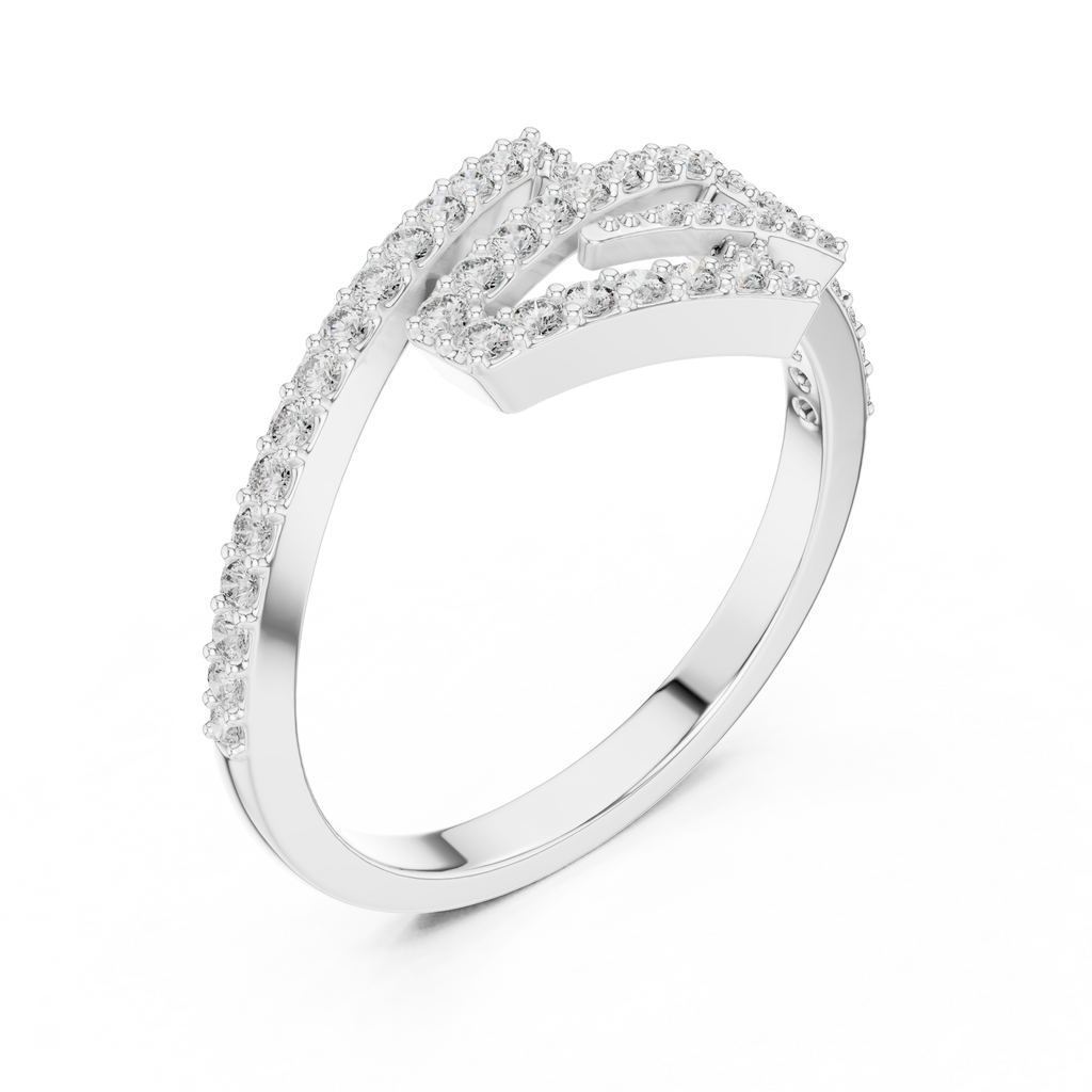 Sharp Curve Diamond Ring