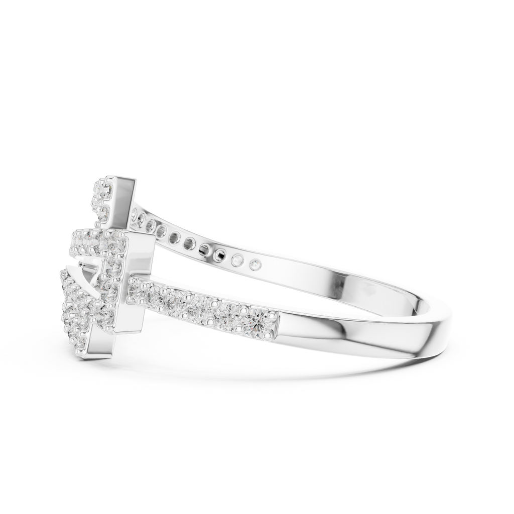 Sharp Curve Diamond Ring