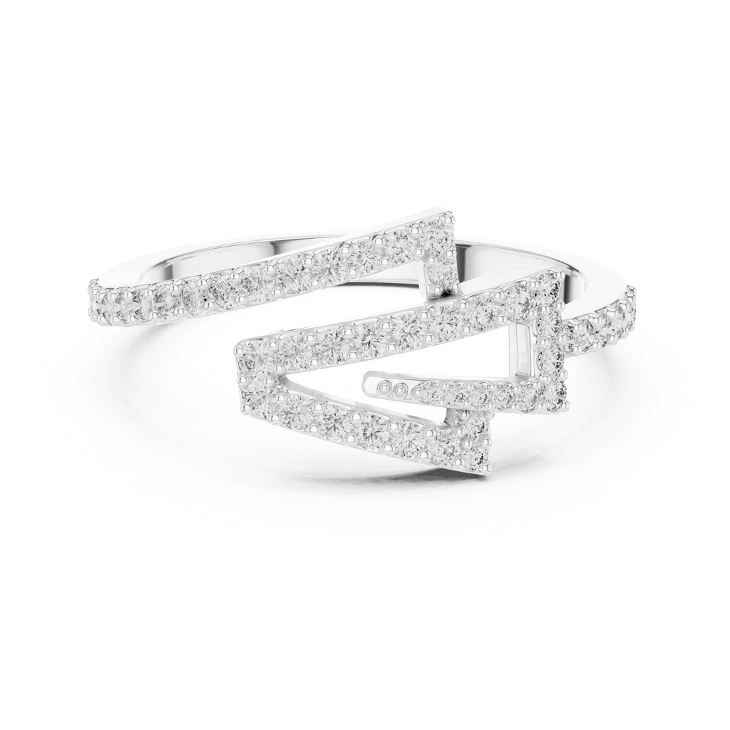Sharp Curve Diamond Ring