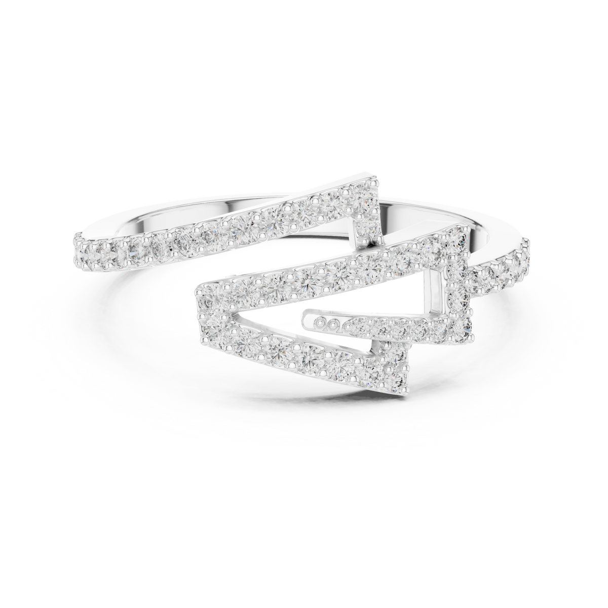 Sharp Curve Diamond Ring